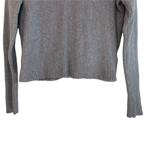 Nanette Lepore Viscose Blend Ribbed Grey Sweater - Picture 3 of 5